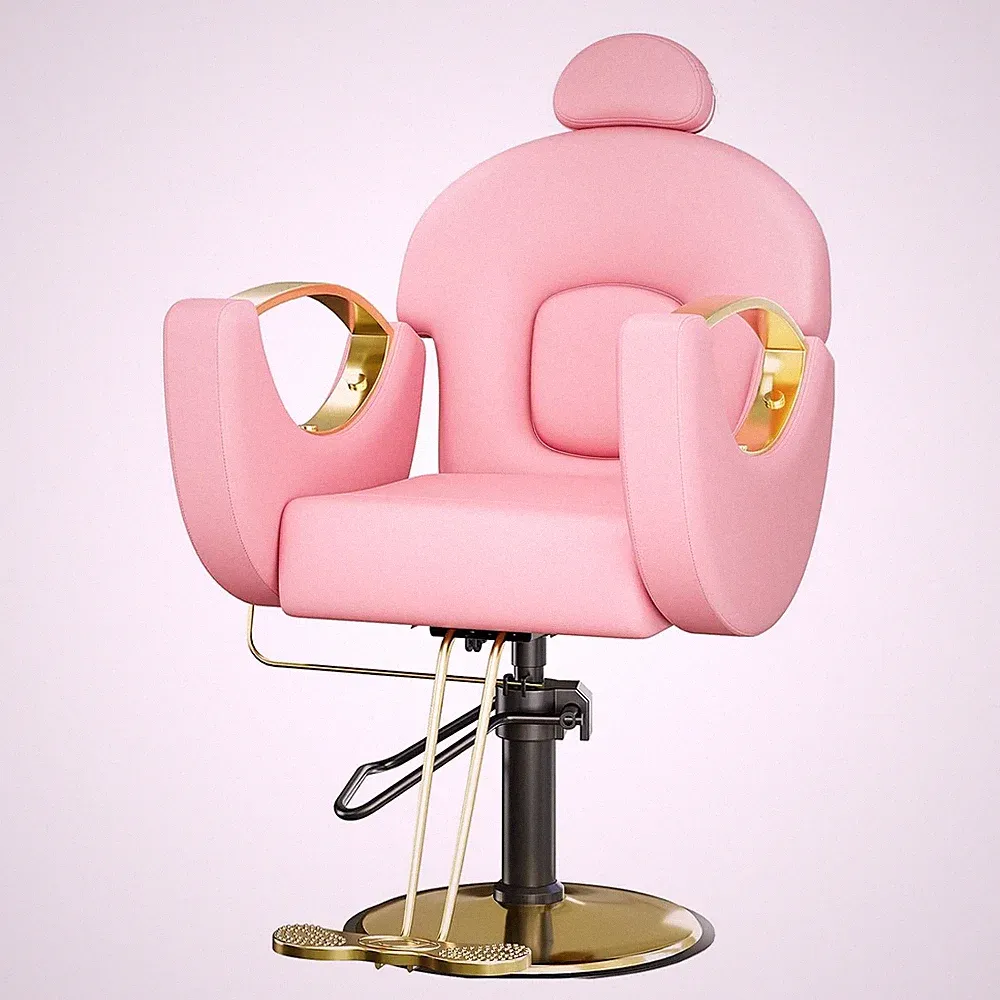 Barber Chair with 360° Swivel & Hydraulic Lift,Adjustable Reclining Styling Seat