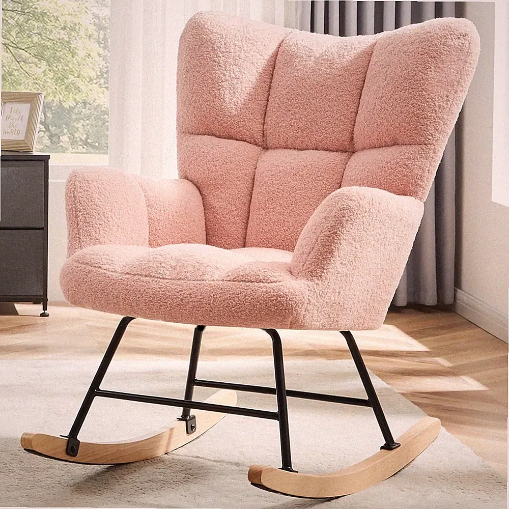 Teddy Rocking Chair Bedroom Upholstered Sofa Rocker Rocking Armchair for Baby
