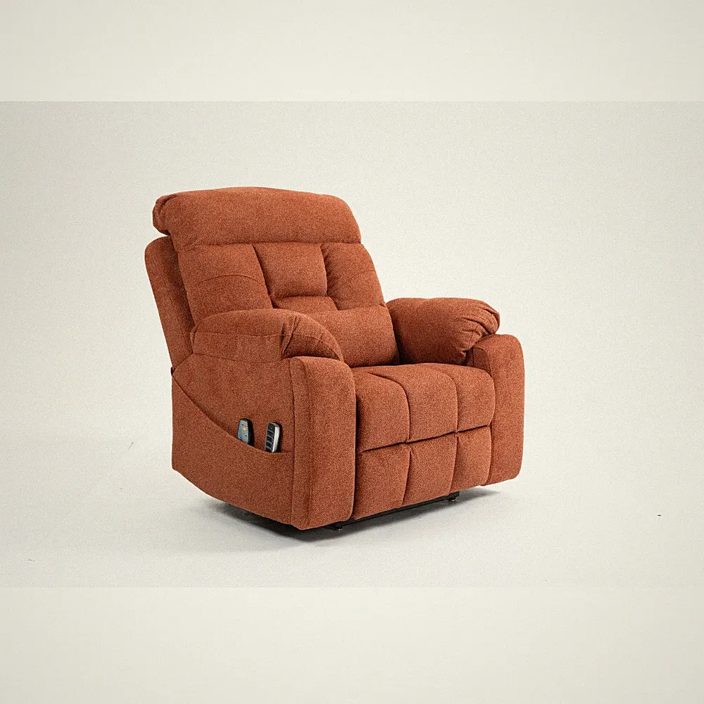 Electric Lift Elderly Chair w/Heating &Massage,180° Tilt,2 Remotes 4 OKIN Motors