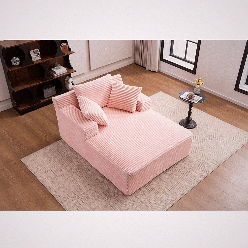 Extra-Large Indoor Recliner with Pillow and Armrests