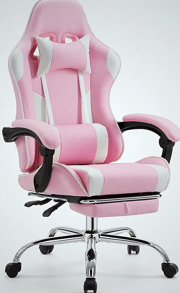 Luxury Reclining Video Game Chair PU Leather Ergonomic Adjustable Swivel Chair