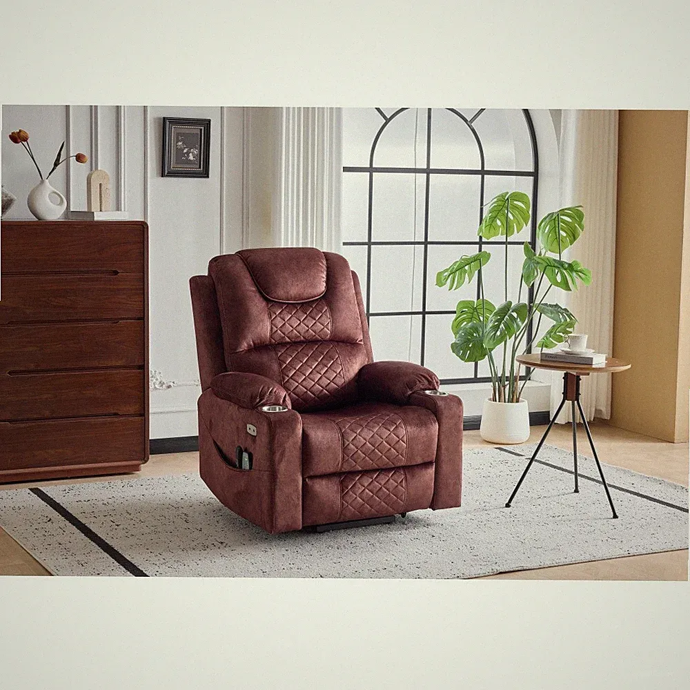 Power Lift Recliner with Massage & Heat, USB Cup Holders for Elderly