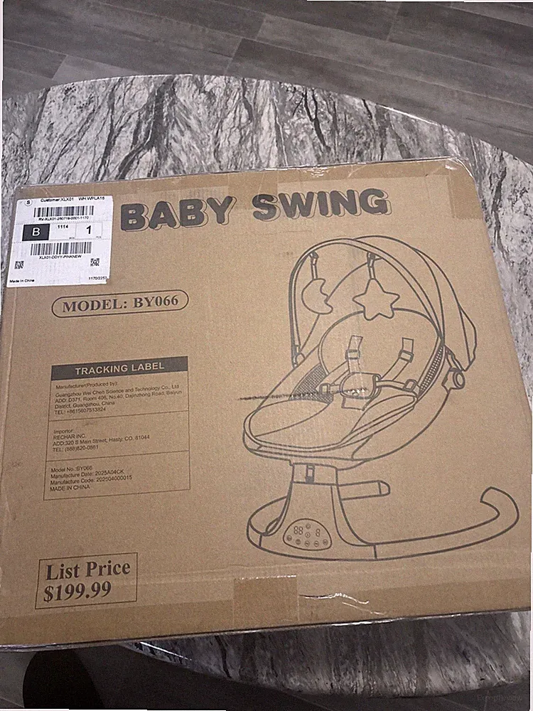Pink Baby electric rocking chair, electric baby swing, 5 speeds, 10 melodies