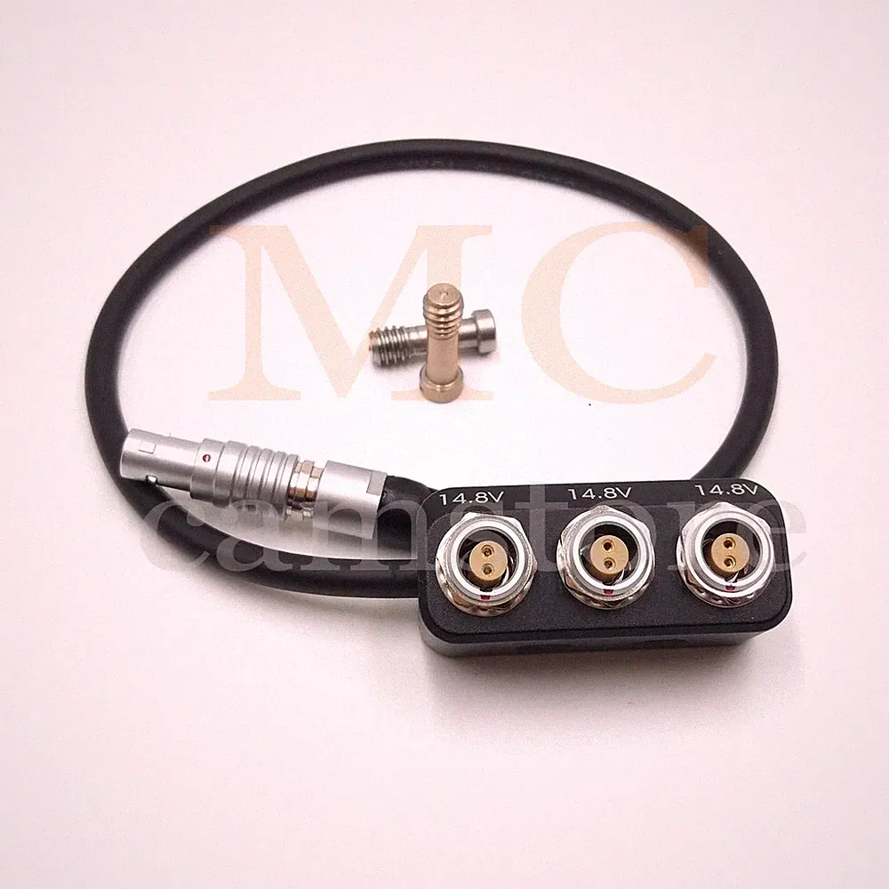 Power Splitter Box 0B 2 Pin Male to 3 x 0B 2-pin Female Adapter Cable for ARRI