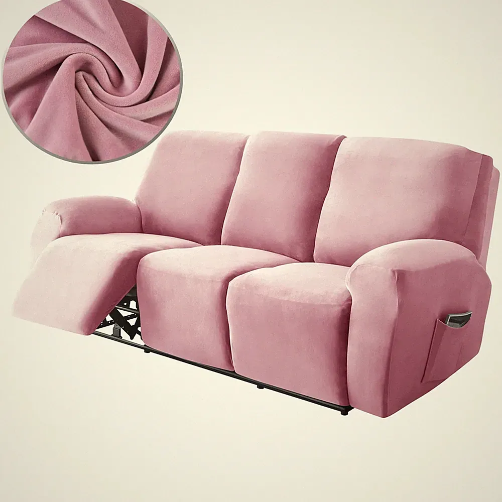 Velvet Recliner Chair Sofa Cover Full Cover 1/2/3 Seater Fit Furniture Protector